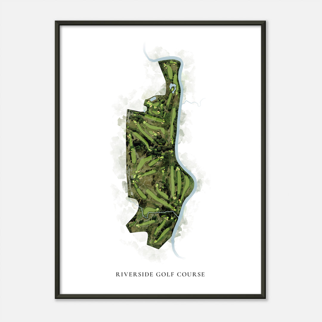 Print of Riverside Golf Course Classic Map