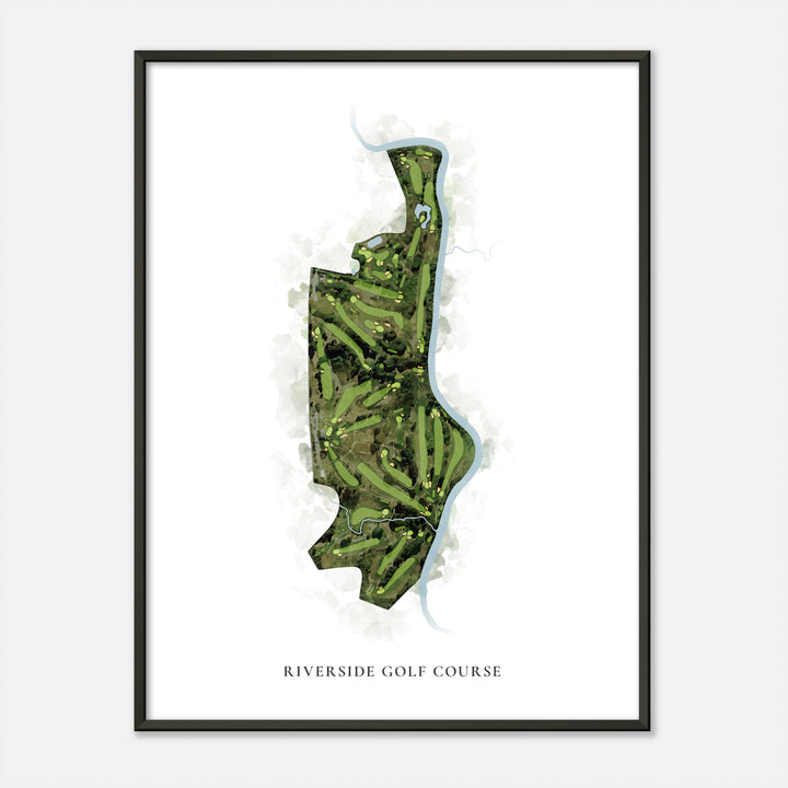 Print of Riverside Golf Course Classic Map