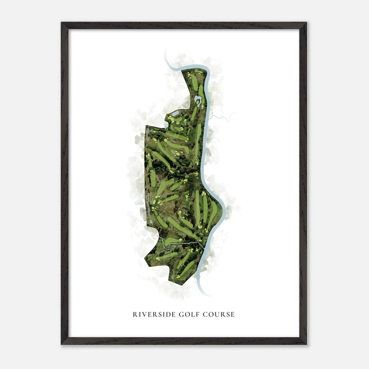 Print of Riverside Golf Course Classic Map