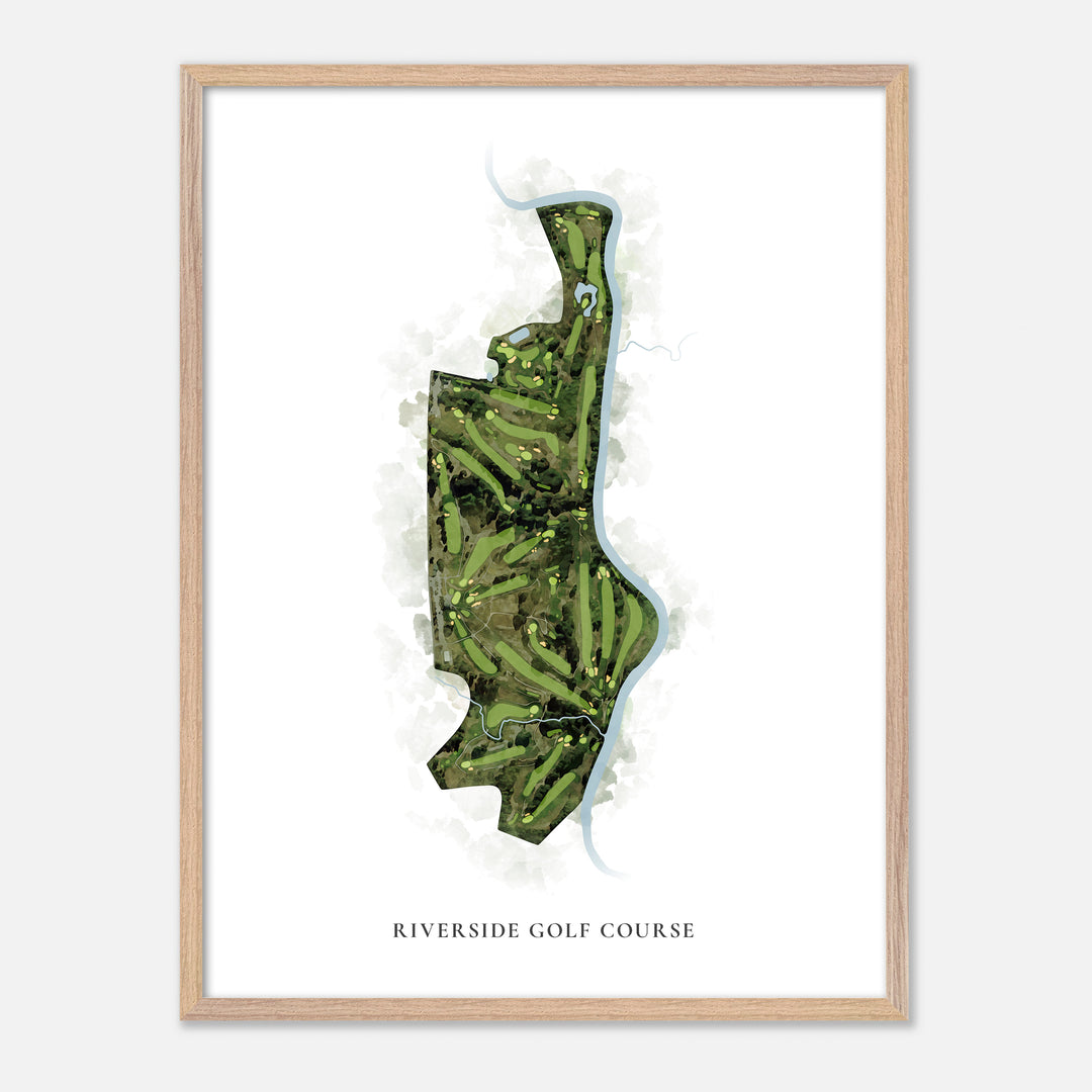 Print of Riverside Golf Course Classic Map