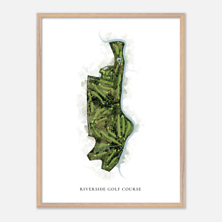 Print of Riverside Golf Course Classic Map
