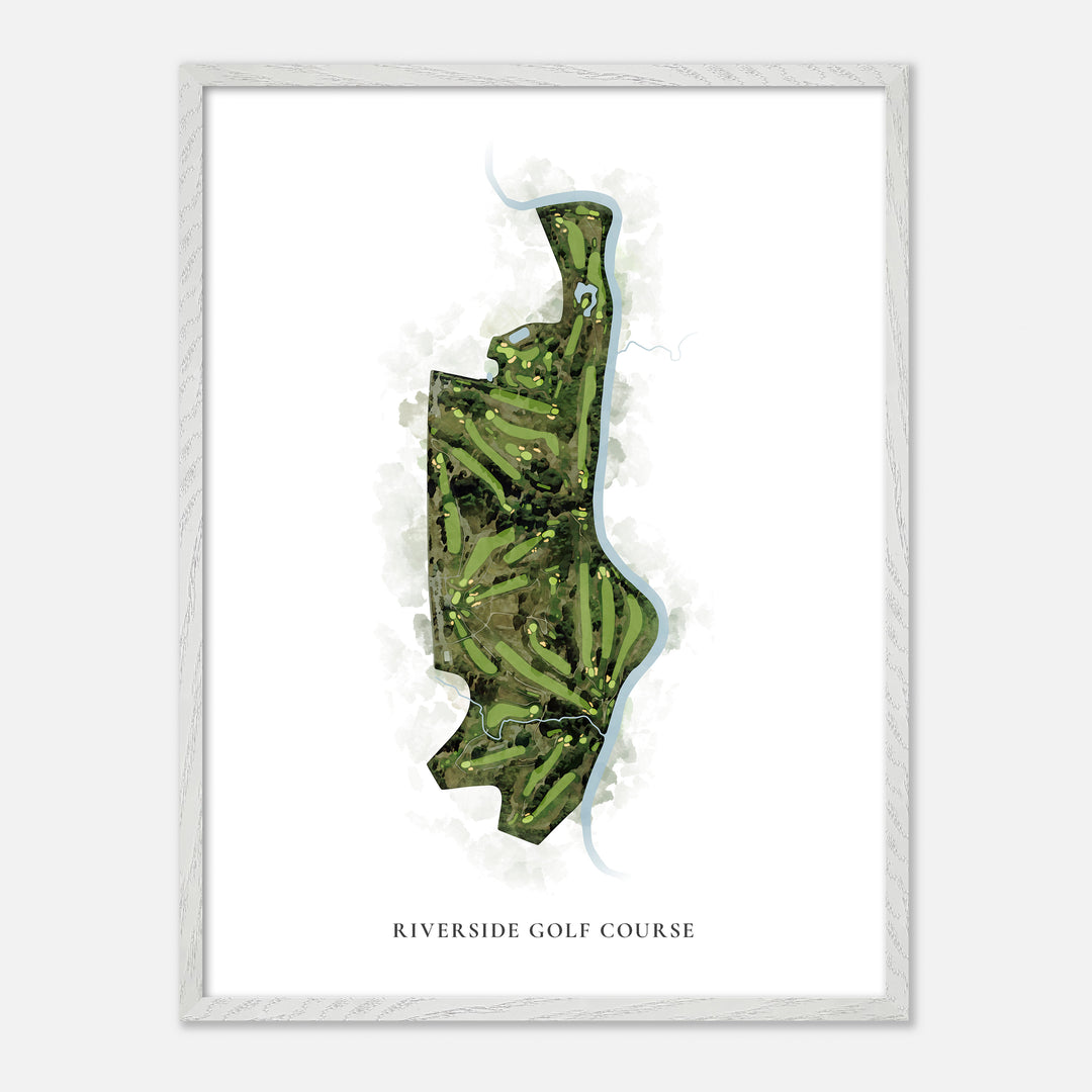 Print of Riverside Golf Course Classic Map