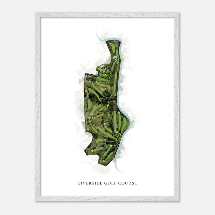 Print of Riverside Golf Course Classic Map