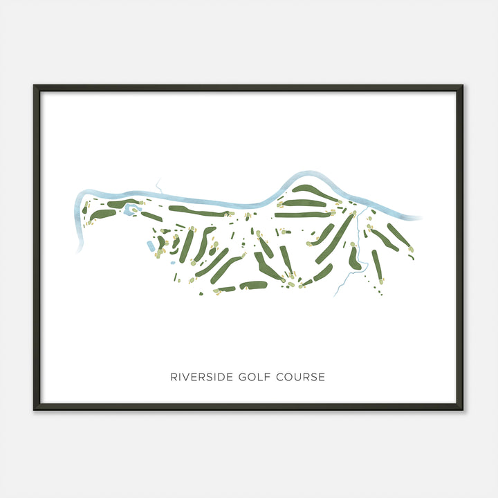 Print of Riverside Golf Course Modern Map