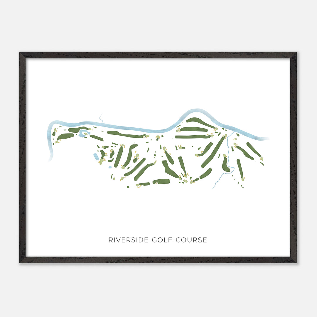 Print of Riverside Golf Course Modern Map