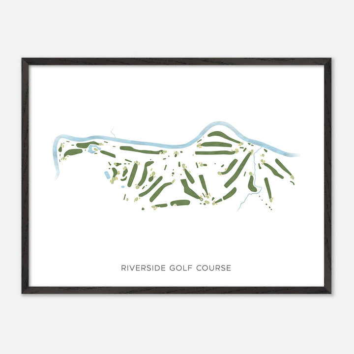 Print of Riverside Golf Course Modern Map