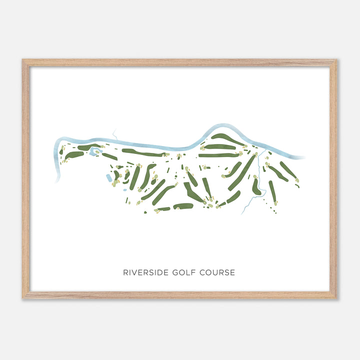Print of Riverside Golf Course Modern Map
