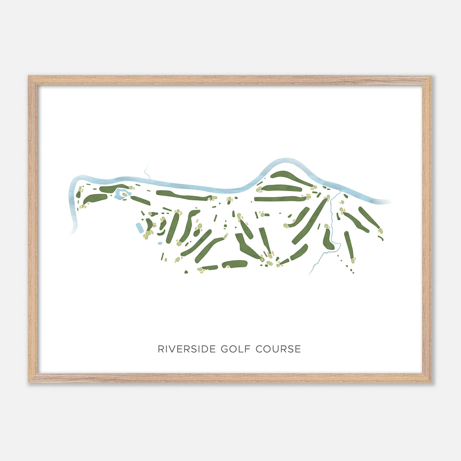 Print of Riverside Golf Course Modern Map