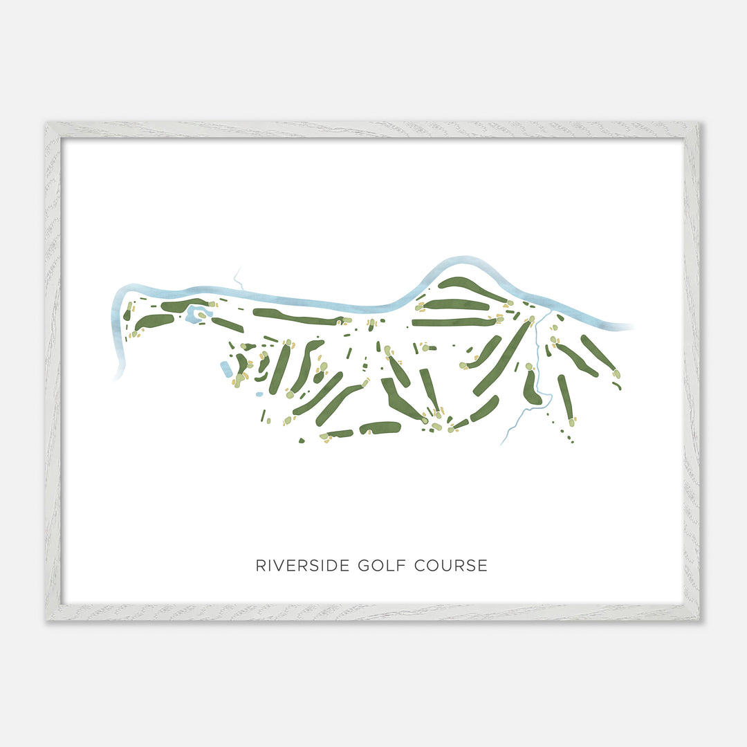 Print of Riverside Golf Course Modern Map