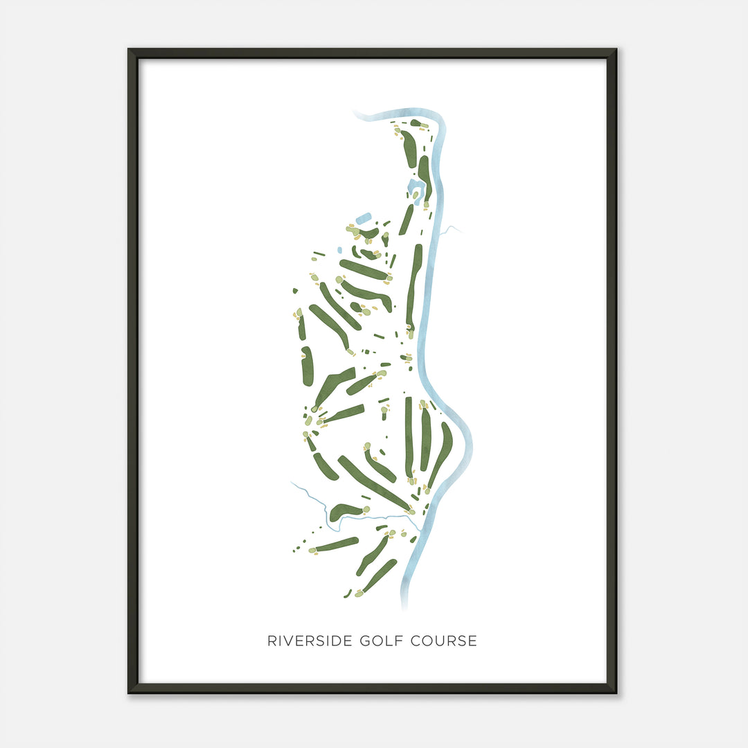 Print of Riverside Golf Course Modern Map