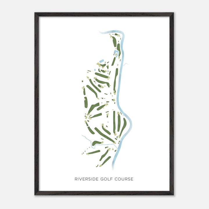 Print of Riverside Golf Course Modern Map