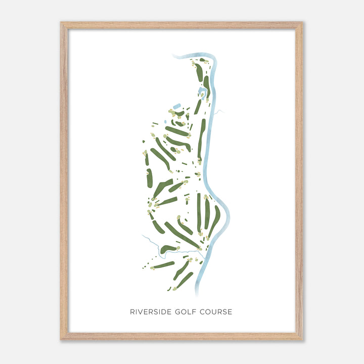 Print of Riverside Golf Course Modern Map