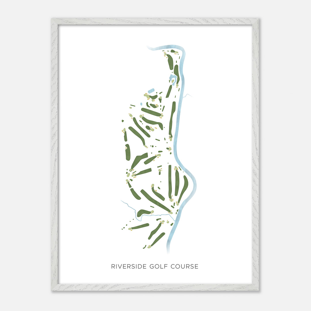 Print of Riverside Golf Course Modern Map