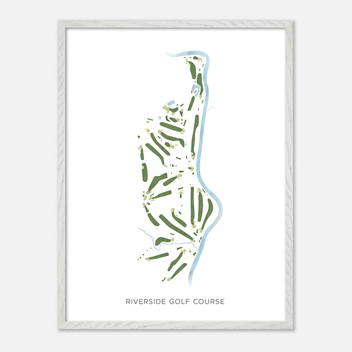 Print of Riverside Golf Course Modern Map