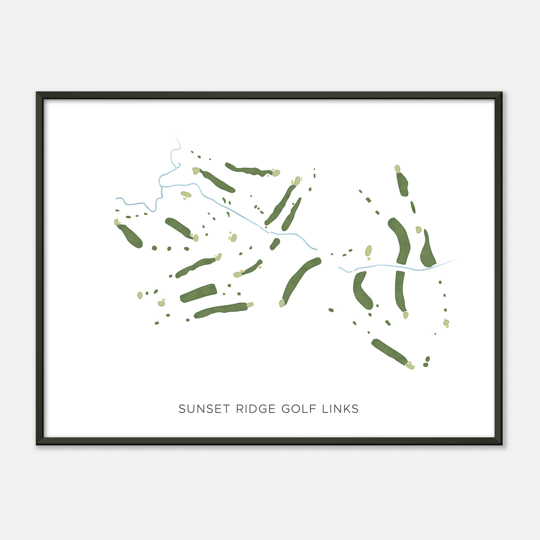 Print of Sunset Ridge Golf Links Modern Map