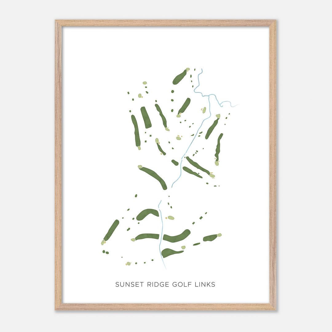 Print of Sunset Ridge Golf Links Modern Map