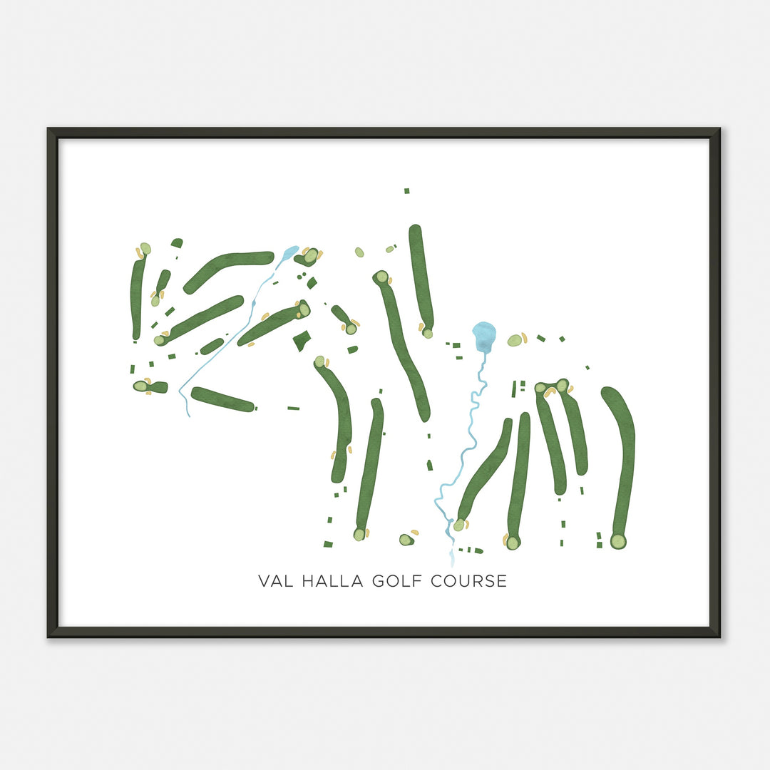 Print of Val Halla Golf Course Modern Map