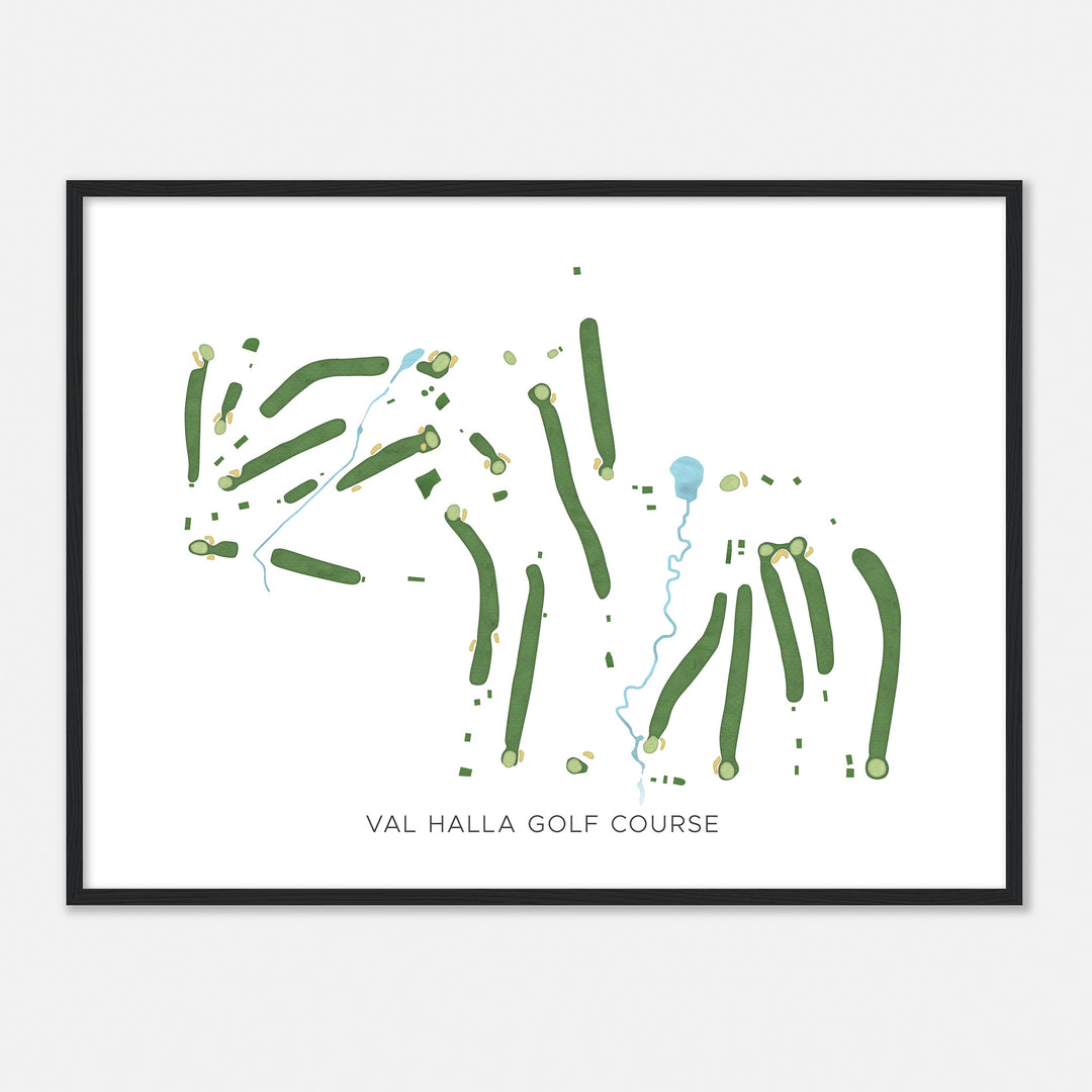 Print of Val Halla Golf Course Modern Map