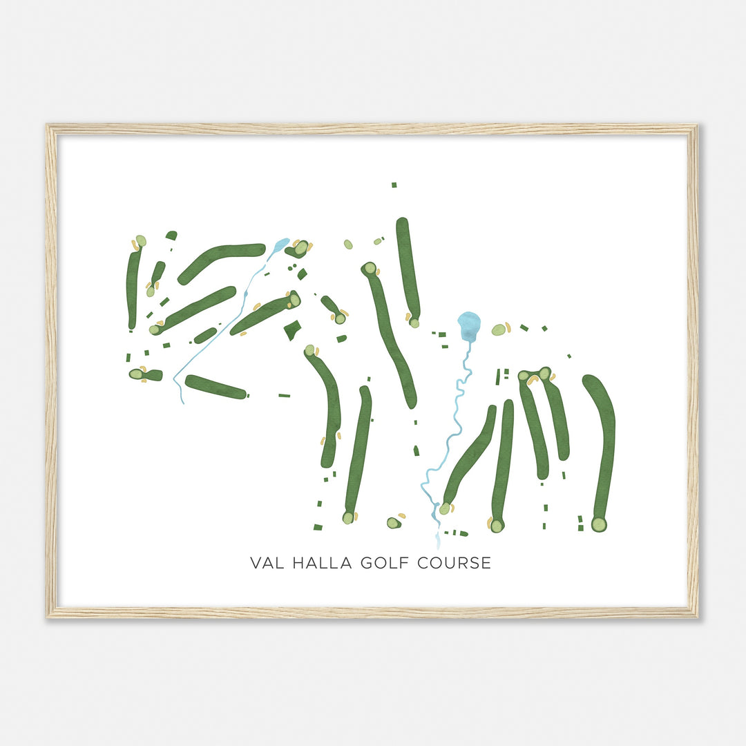 Print of Val Halla Golf Course Modern Map