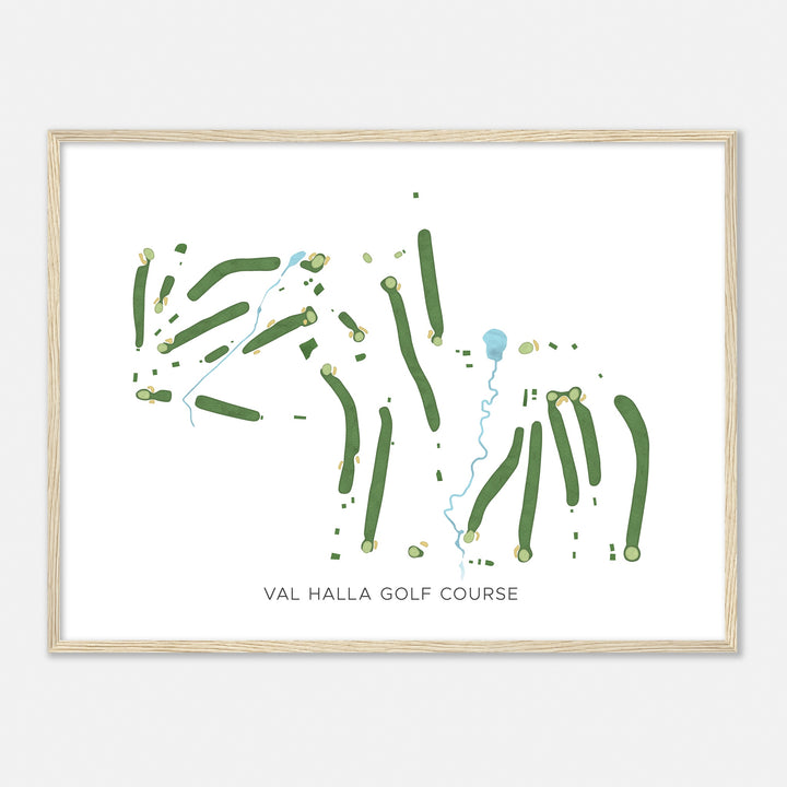 Print of Val Halla Golf Course Modern Map