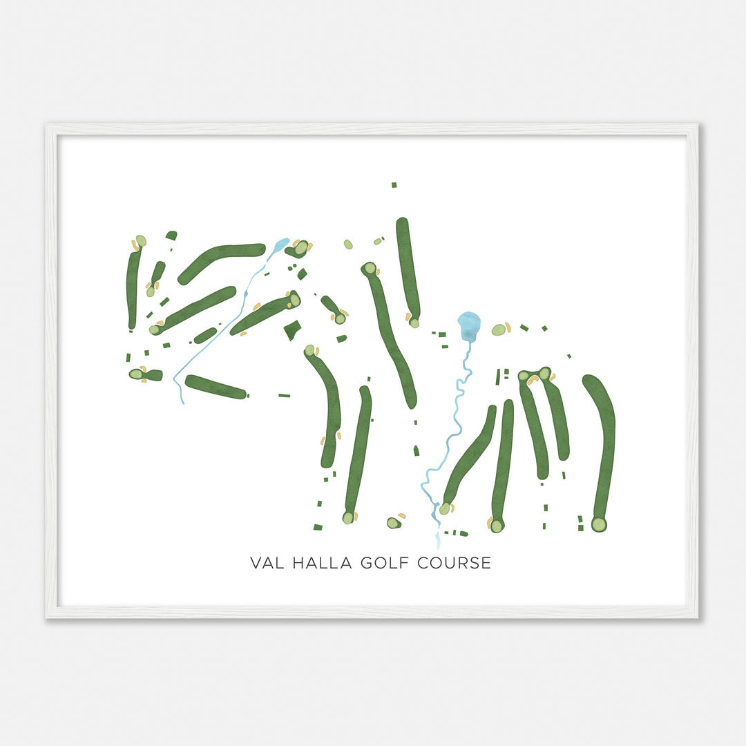 Print of Val Halla Golf Course Modern Map