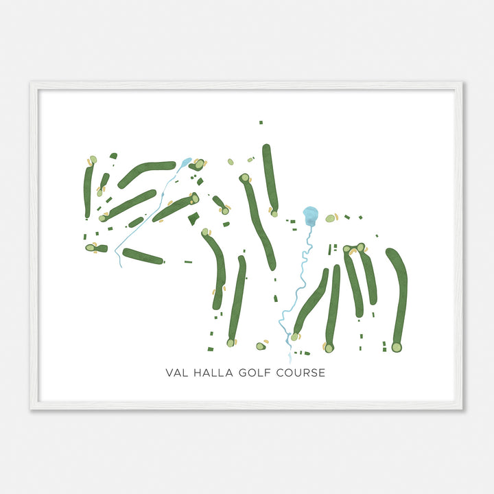 Print of Val Halla Golf Course Modern Map