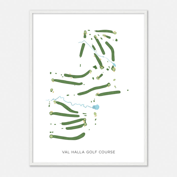 Print of Val Halla Golf Course Modern Map