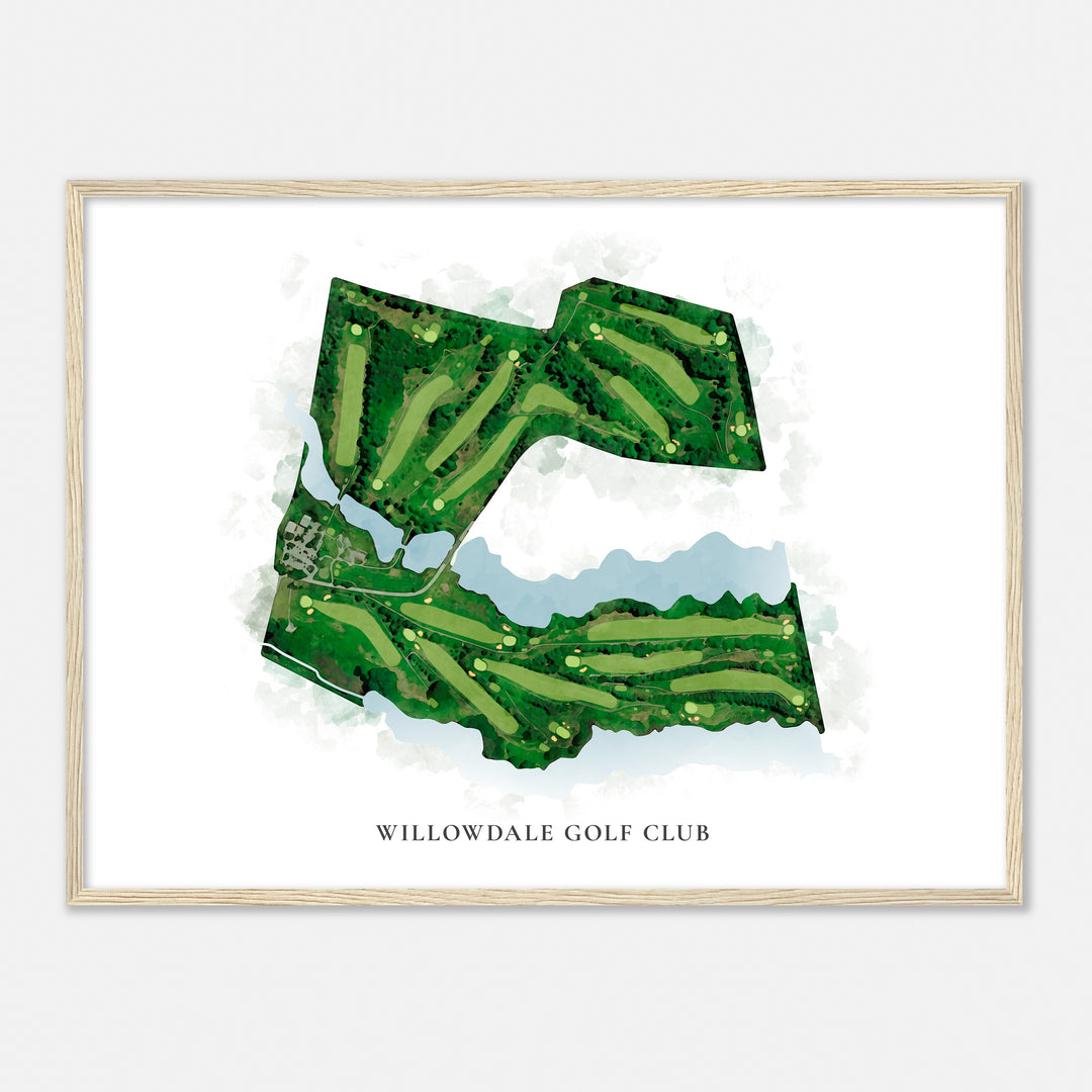 Print of Willowdale Golf Club Classic Map