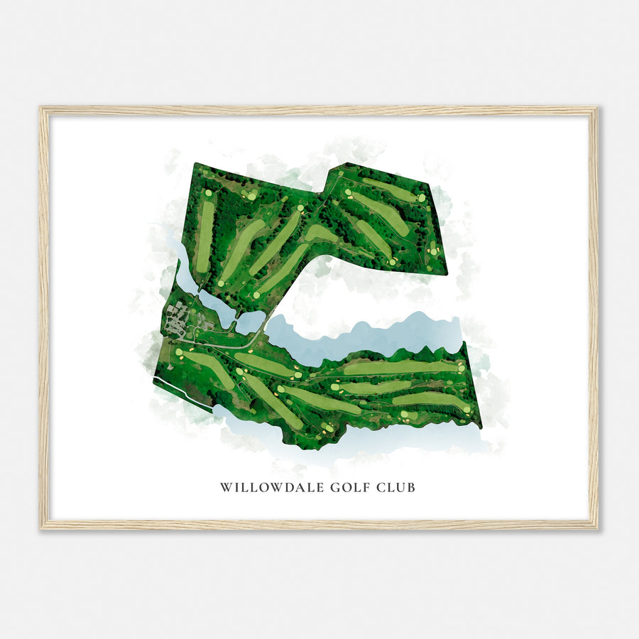 Print of Willowdale Golf Club Classic Map