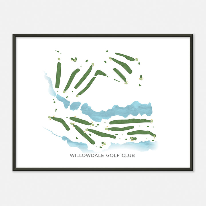 Print of Willowdale Golf Club Modern Map