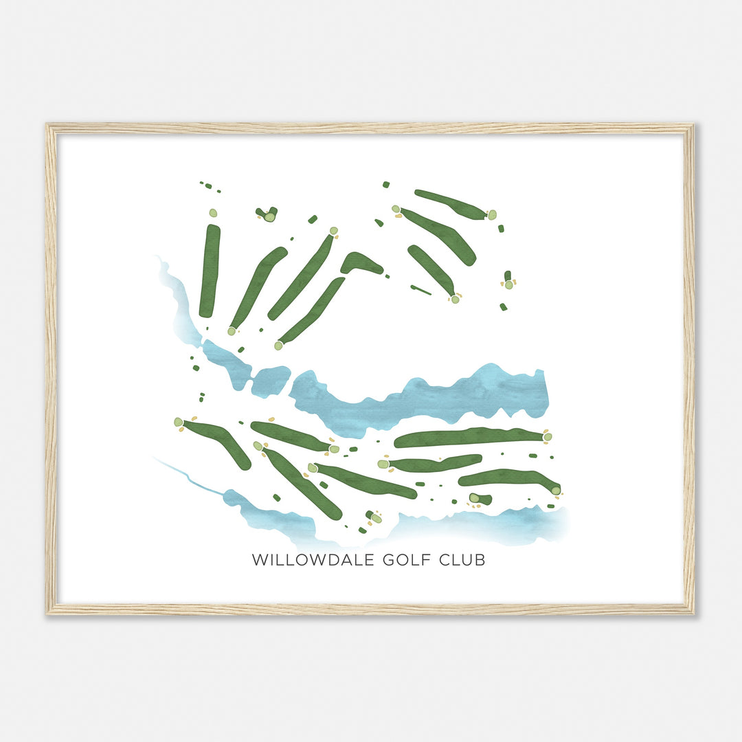 Print of Willowdale Golf Club Modern Map