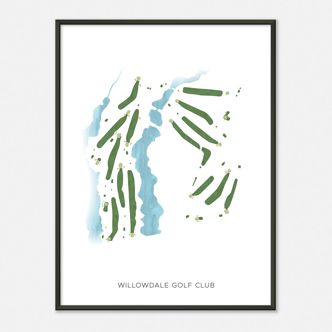 Print of Willowdale Golf Club Modern Map