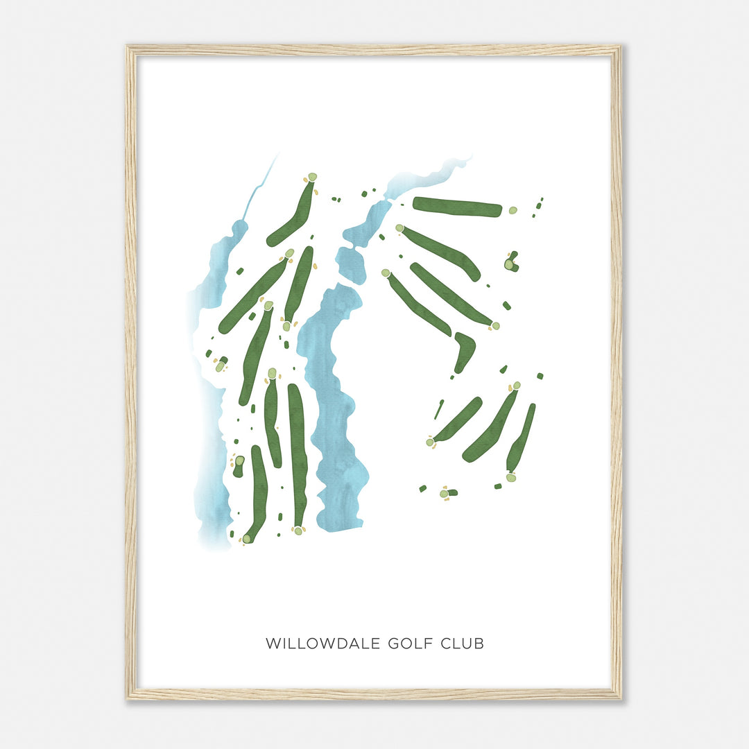 Print of Willowdale Golf Club Modern Map