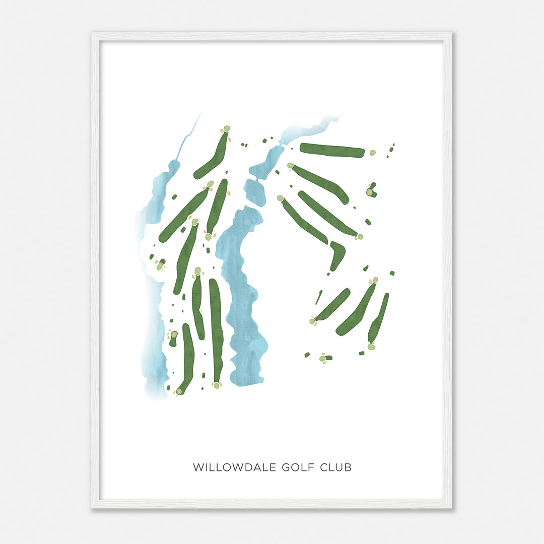 Print of Willowdale Golf Club Modern Map