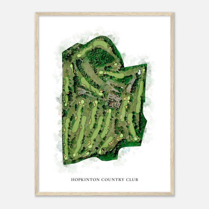 Print of Hopkinton Country Club Classic Map