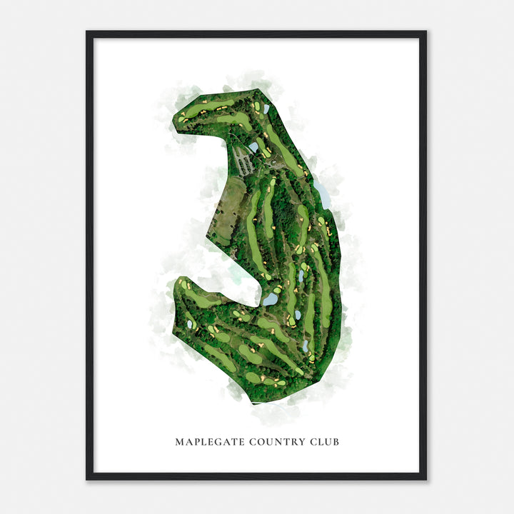 Print of Maplegate Country Club Classic Map