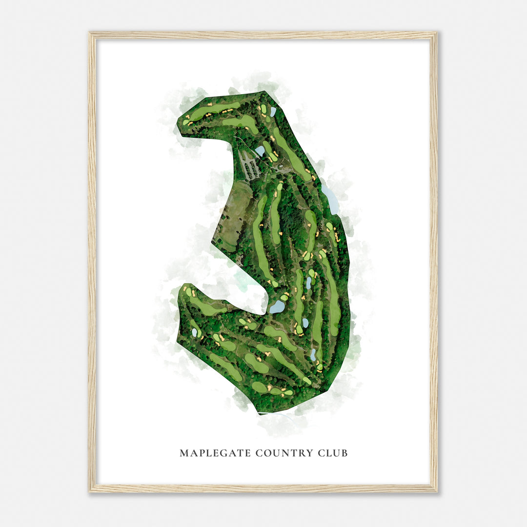 Print of Maplegate Country Club Classic Map