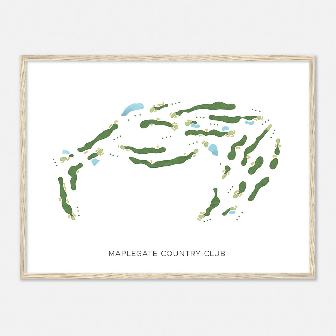 Print of Maplegate Country Club Modern Map