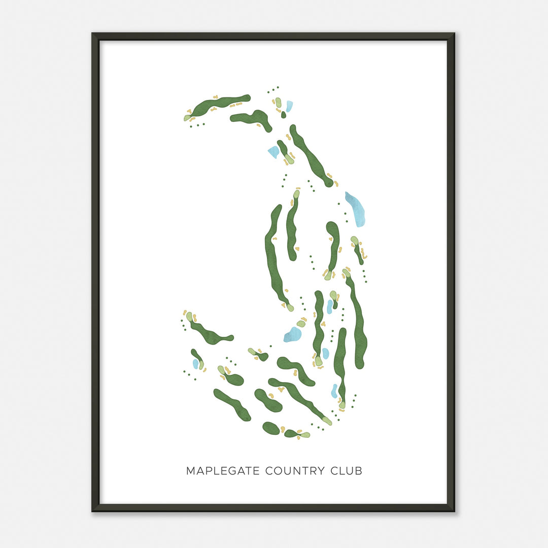 Print of Maplegate Country Club Modern Map
