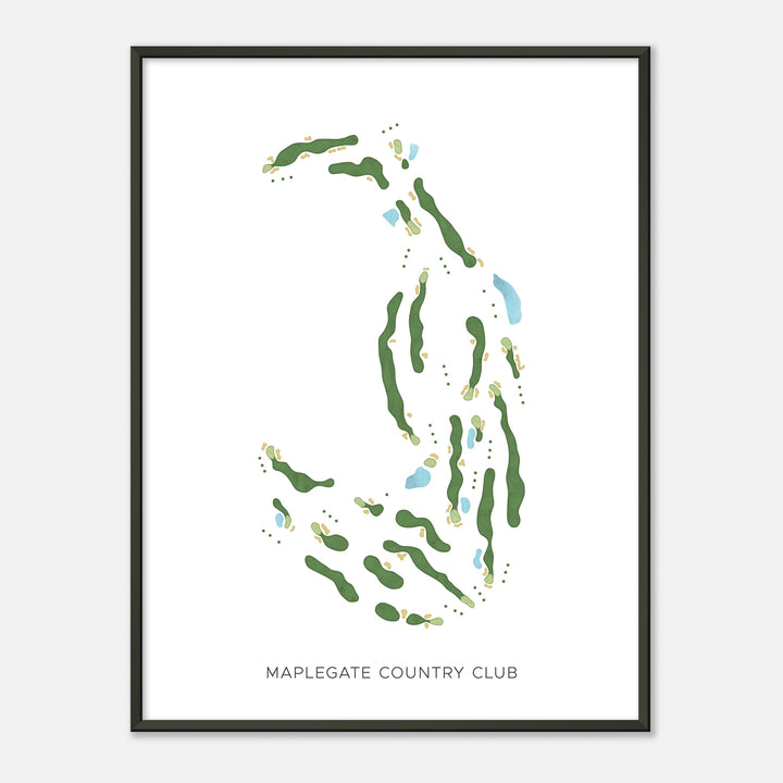 Print of Maplegate Country Club Modern Map
