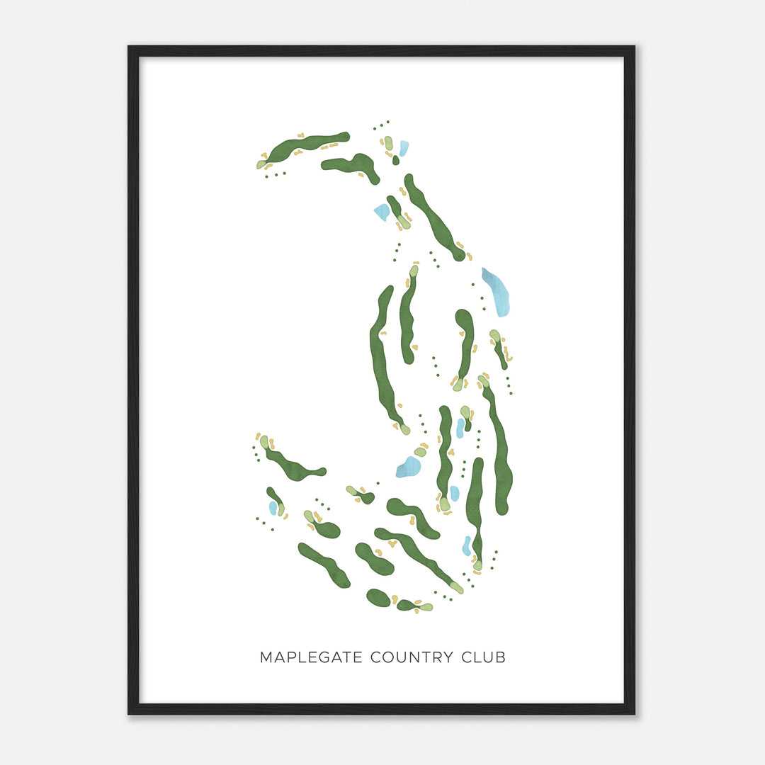 Print of Maplegate Country Club Modern Map