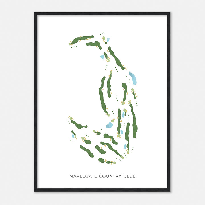 Print of Maplegate Country Club Modern Map