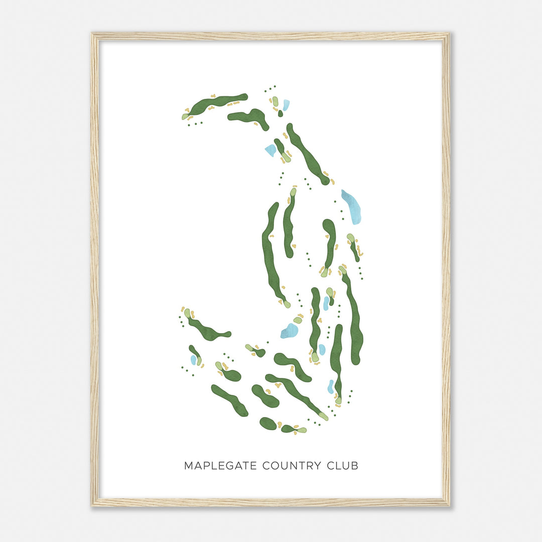 Print of Maplegate Country Club Modern Map