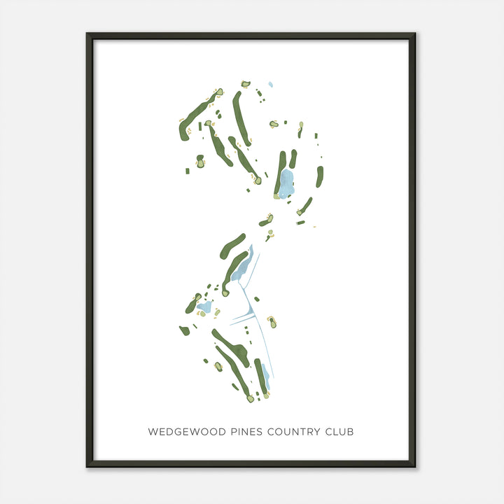 Print of Wedgewood Pines Country Club Modern Map