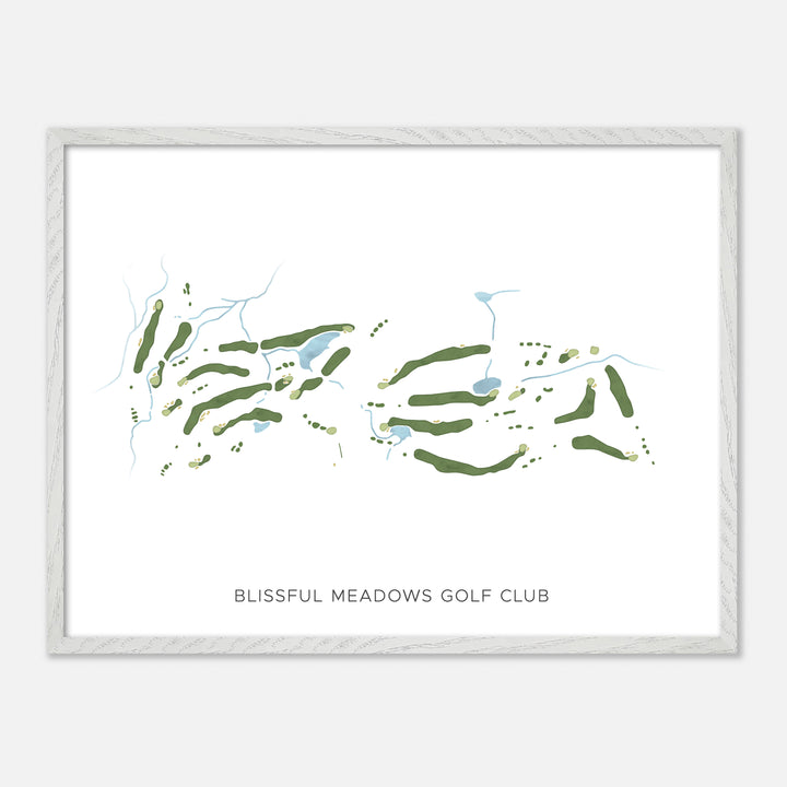 Print of Blissful Meadows Golf Club Modern Map