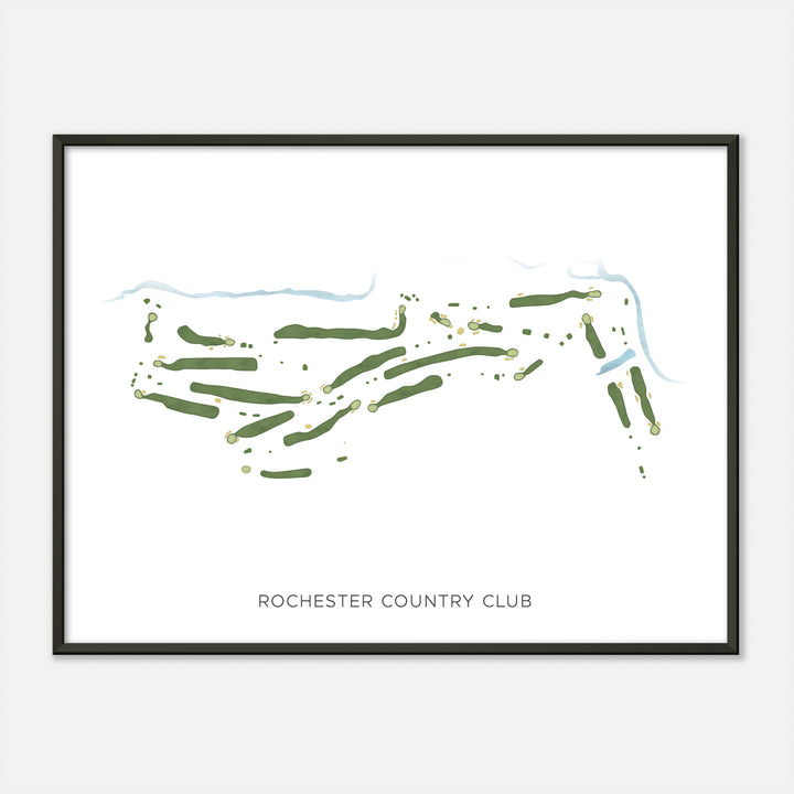 Print of Rochester Country Club Modern Map