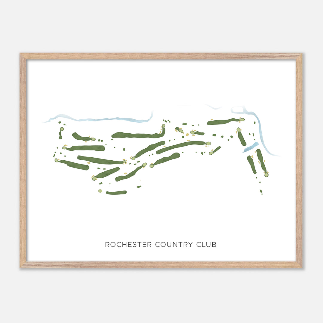 Print of Rochester Country Club Modern Map
