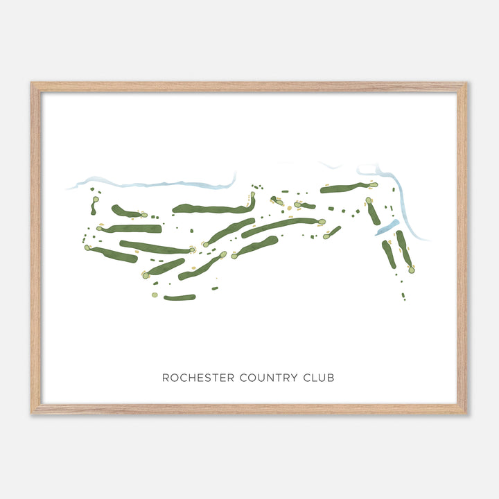 Print of Rochester Country Club Modern Map