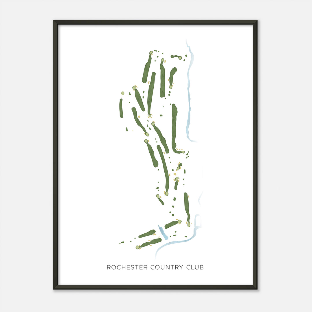 Print of Rochester Country Club Modern Map