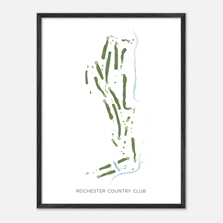Print of Rochester Country Club Modern Map